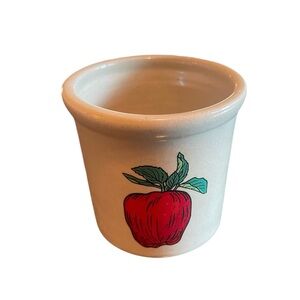 Vintage Redwing Stoneware Pottery small Apple Crock 2.75”